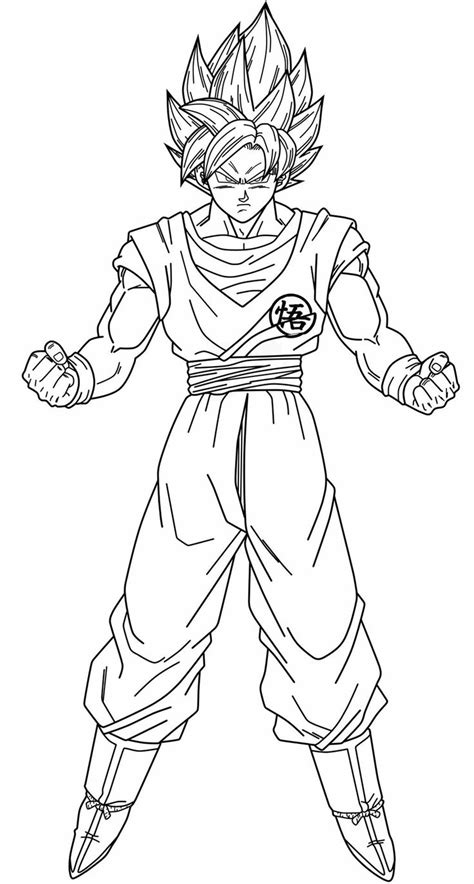 Dragon ball z dragonball anime imperfect cell ball drawing anime pixel art dbz characters goku super animes wallpapers. Goku SSJ Blue - Lineart by SaoDVD on DeviantArt in 2020 ...
