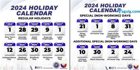 Malacañang Announces 20 Public Holidays In The Philippines For 2024