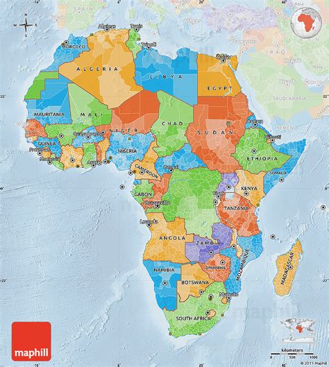 Political Map Of Africa Lighten