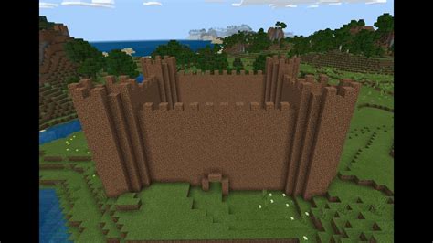 Making A Dirt Castle In Minecraft Youtube