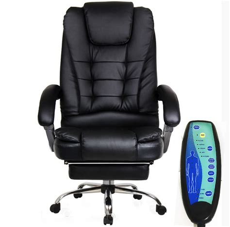 Best reclining office chairs with footrest comparison chart. Apex Deluxe Executive Reclining Office Computer Chair with Foot Rest & Massager