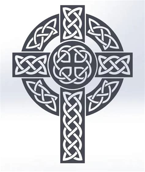 10 Dxf File Cnc G Code Industrial Laser Decorative Celtic Cross Nr0685