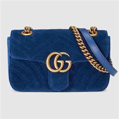 Gucci Marmont Blue Velvet Camera Bag Literacy Basics