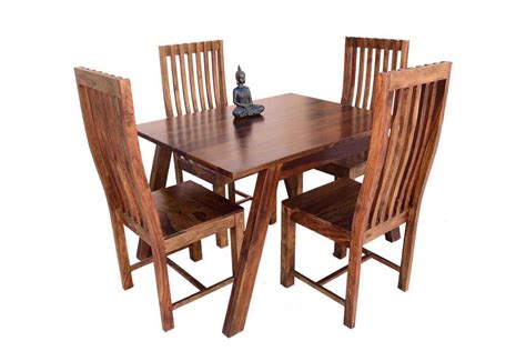 4 seater dining table sets. Buy 4-Seater jombri dining table with zernal wooden chair ...
