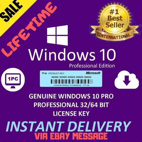 Windows 10 Pro Key 30 Sec Delivery Win 10 Pro Activation Code