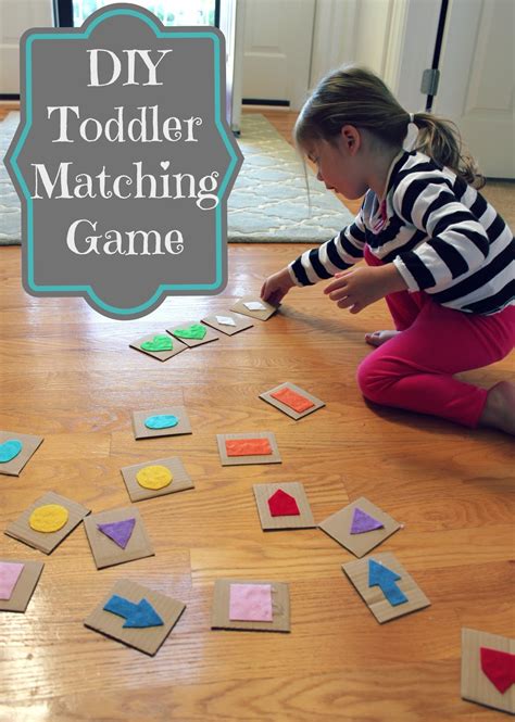Take picture cards, shuffle them and line them up by rows. all things DIY: Kid Craft - toddler matching game.