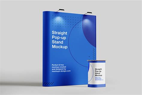 Straight Pop Up Stand Mockup Mockups Design
