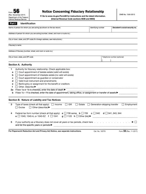 We offer detailed instructions for the correct federal income tax withholdings 2019 w 4 form printable. 2015 Form IRS 56 Fill Online, Printable, Fillable, Blank ...