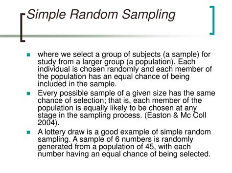 Simple Random Sampling Method Ppt Fundamentals Of Sampling Method
