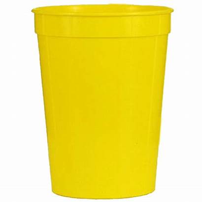 Cup Plastic Stadium Yellow Oz