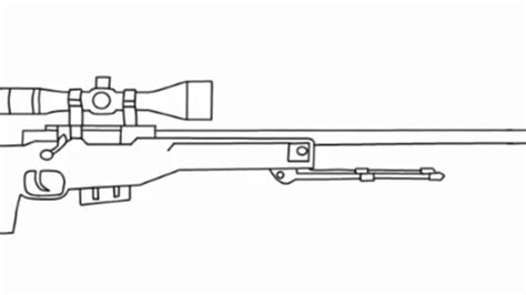 How To Draw The Awp From Csgo Youtube