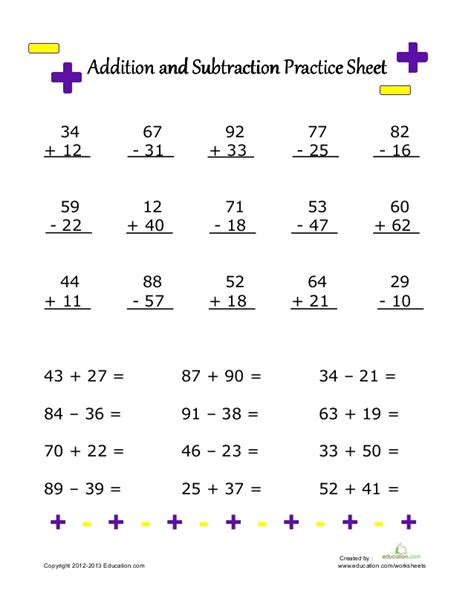 3rd grade math worksheets is carefully planned and thoughtfully presented on mathematics for the students. Addition and-subtraction-practice