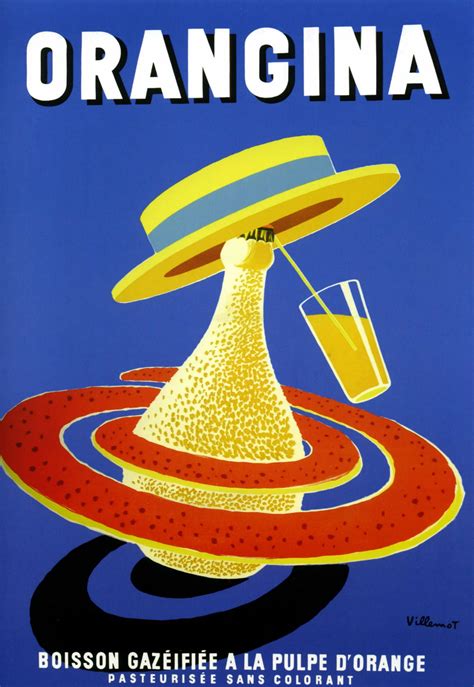 Affiche Ancienne Pub Orangina Pubclicidad De época Póster Retro