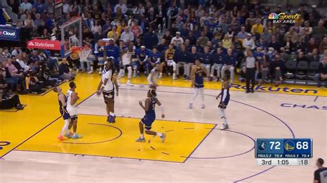 Naz Reid With A Dunk Vs The Golden State Warriors Warriors Central