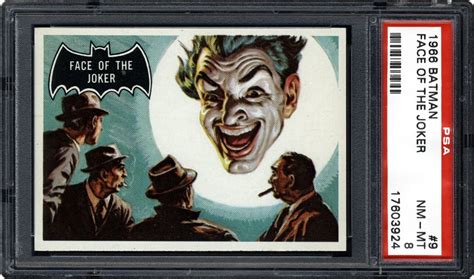 You were caught in a fight between batman and joker and was unfortunately taken hostage by joker. 1966 Batman - Black Bat Face Of The Joker | PSA CardFacts®