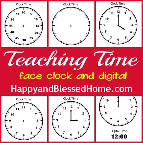 Free Printables To Help Teach Children How To Tell Time