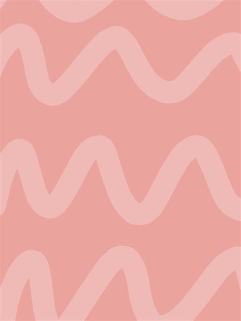 Simple Pink Peach Squiggles Waves Wallpaper In 2020 Waves Wallpaper