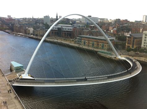 Newcastle Upon Tyne Gateshead Millennium Bridge Pedestrian Bridge