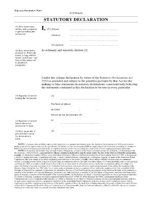 Statutory Declaration Form Fill Online Printable Fillable Blank Vrogue