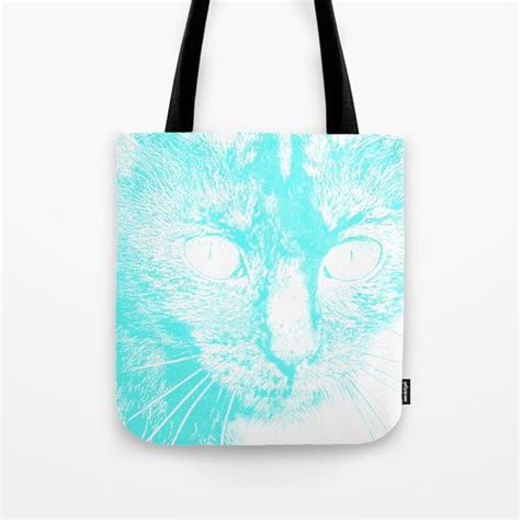 Fluffy S Eyes Drawing Light Blue Tote Bag By Dparker Bags Tote Bag Blue Tote