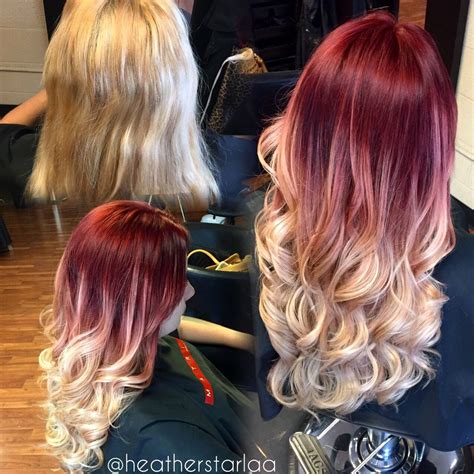 Red Ombre On Blonde Hair