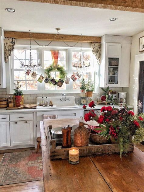 34 Fabulous Winter Theme Kitchen Decoration Ideas Country House Decor