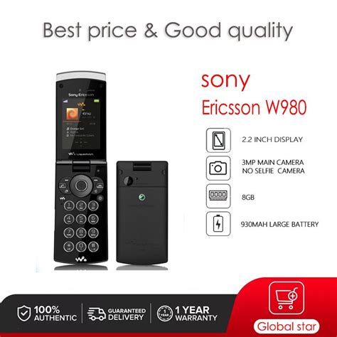Sony Ericsson W980 Refurbished Original 22inches 315mp Mobile Phone