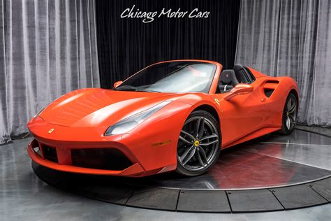 used 2019 ferrari 488 spider convertible 353k msrp only 250 miles rosso dino for sale