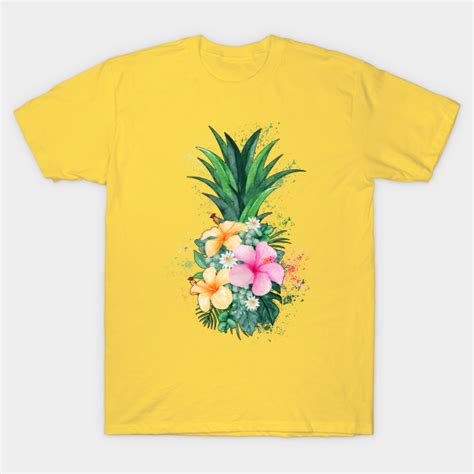Pineapple Flower Shirt Pineapple Shirt Pineapple Ts Pineapple Lover