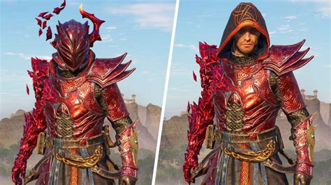 New Dragon Knight Blood Armor Set Showcase Assassins Creed