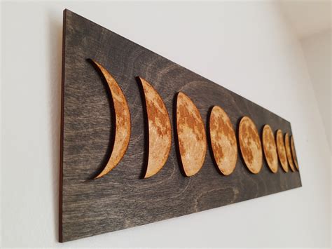 Moon Phases Wall Hanging Laser Cut Wall Decor Pagan Wiccan Etsy