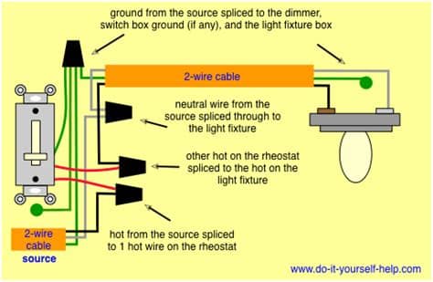wiring diagram for a rheostat dimmer | Light switch wiring ...