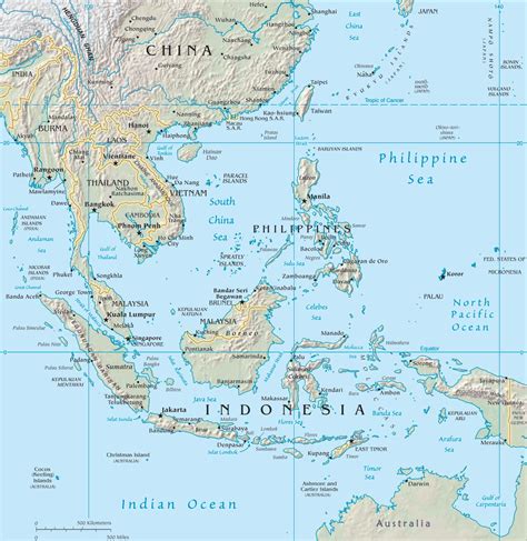 Southeast Asia Map Cosmolearning Geography