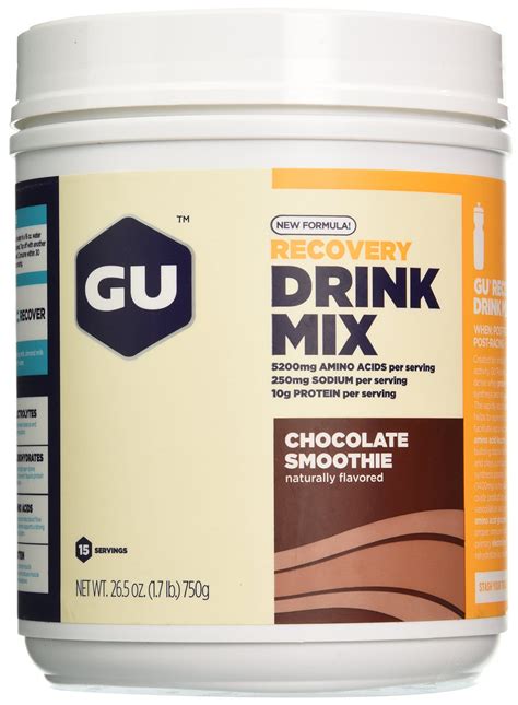 Most people mix their protein powder with water or milk. GU Recovery Protein Drink Mix , Chocolate Smoothie, 26.5 Ounce | Protein drinks, Protein drink ...