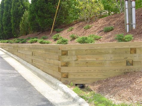Landscape Timber Retaining Wall Ideas Home Design Ideas