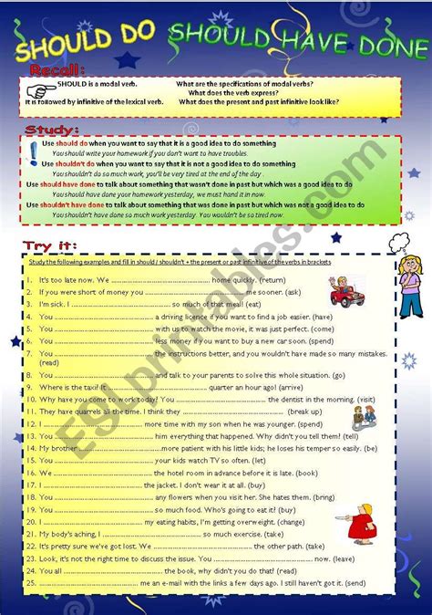 I'll face myself to cross out what i've become erase myself and let go of what i've done. Should do, Should have done - ESL worksheet by mish.cz