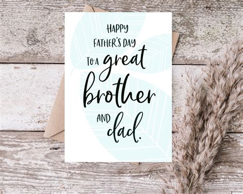 Brother Father S Day Card Happy Fathers Day Card From Etsy Happy Fathers Day Brother Happy