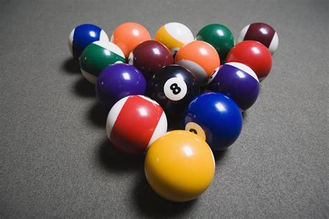 Pool Balls On A Billiard Table With The Photograph By Michael