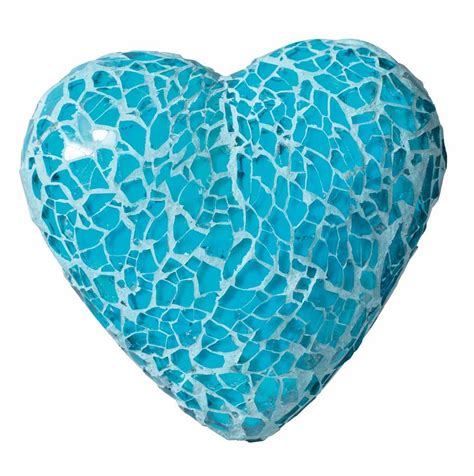 Large Mosaic Heart In Turquoise Heart Of Life Heart In Nature I Love