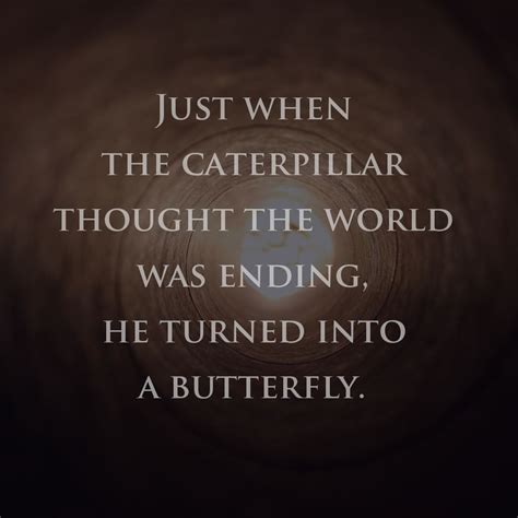 Just When The Caterpillar Thought The World Was Ending He Turned Into A Butterfly Positive