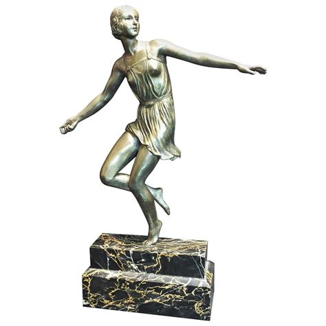 French Art Deco Bronze Sculpture Nude Female Archer By Bouraine 1930 At