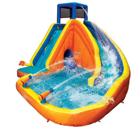 Banzai Sidewinder Falls Inflatable Water Park Play Pool Slide With