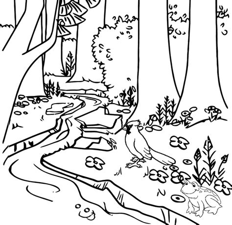 River Scene Coloring Page Coloring Pages