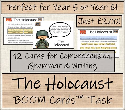 The Holocaust Uks2 Boom Cards Comprehension Activity Teaching