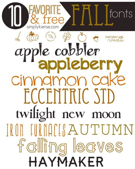 Favorite And Free Fall Fonts Fall Fonts Scrapbook