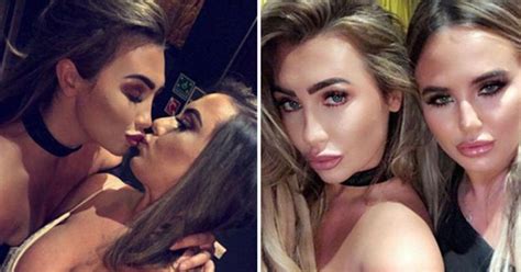 Lauren Goodger Enjoys Lesbian Kiss During Cleavage Popping Night Out