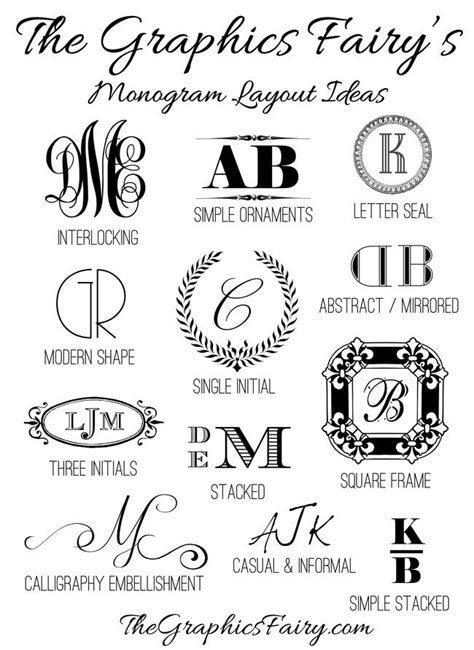 Tips And Tricks For Creating Your Own Monogram The Graphics Fairy