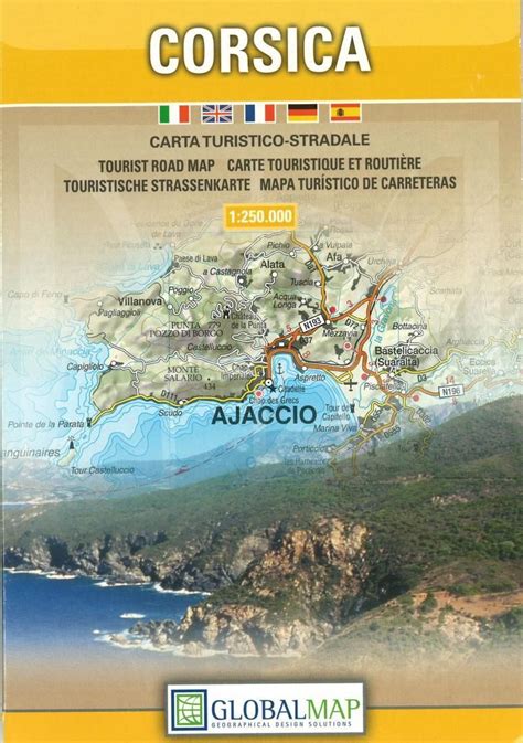 Corsica France By Litografia Artistica Cartografica Tourist Map