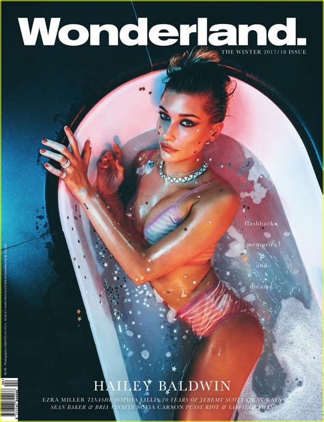 hailey baldwin takes a bath in her bikini in sexy wonderland cover photo 3996767 magazine