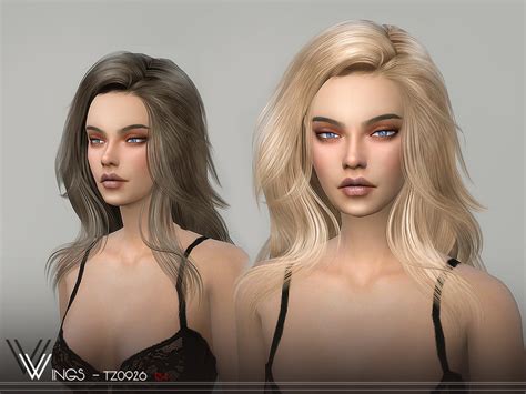 The Sims Resource Wings Tz0926 Hair Sims 4 Hairs